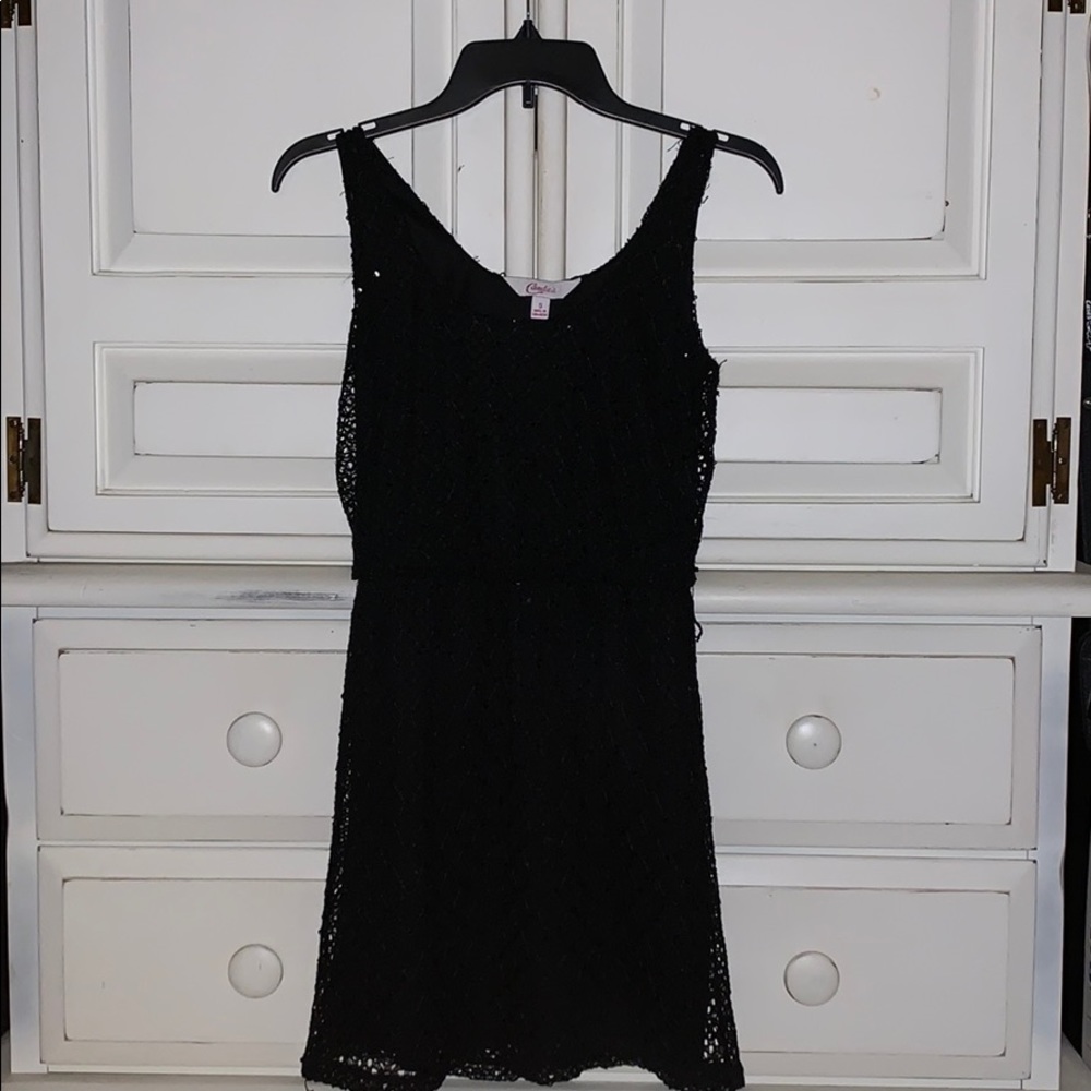 Black dress with interlaced sequins